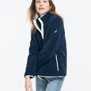 Nautica Women's Navy Teddy Jacket NWT